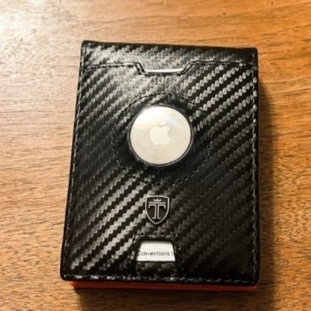 AirTag Wallet Mens Wallet with Money Clip Air Tag Wallet Card Holder